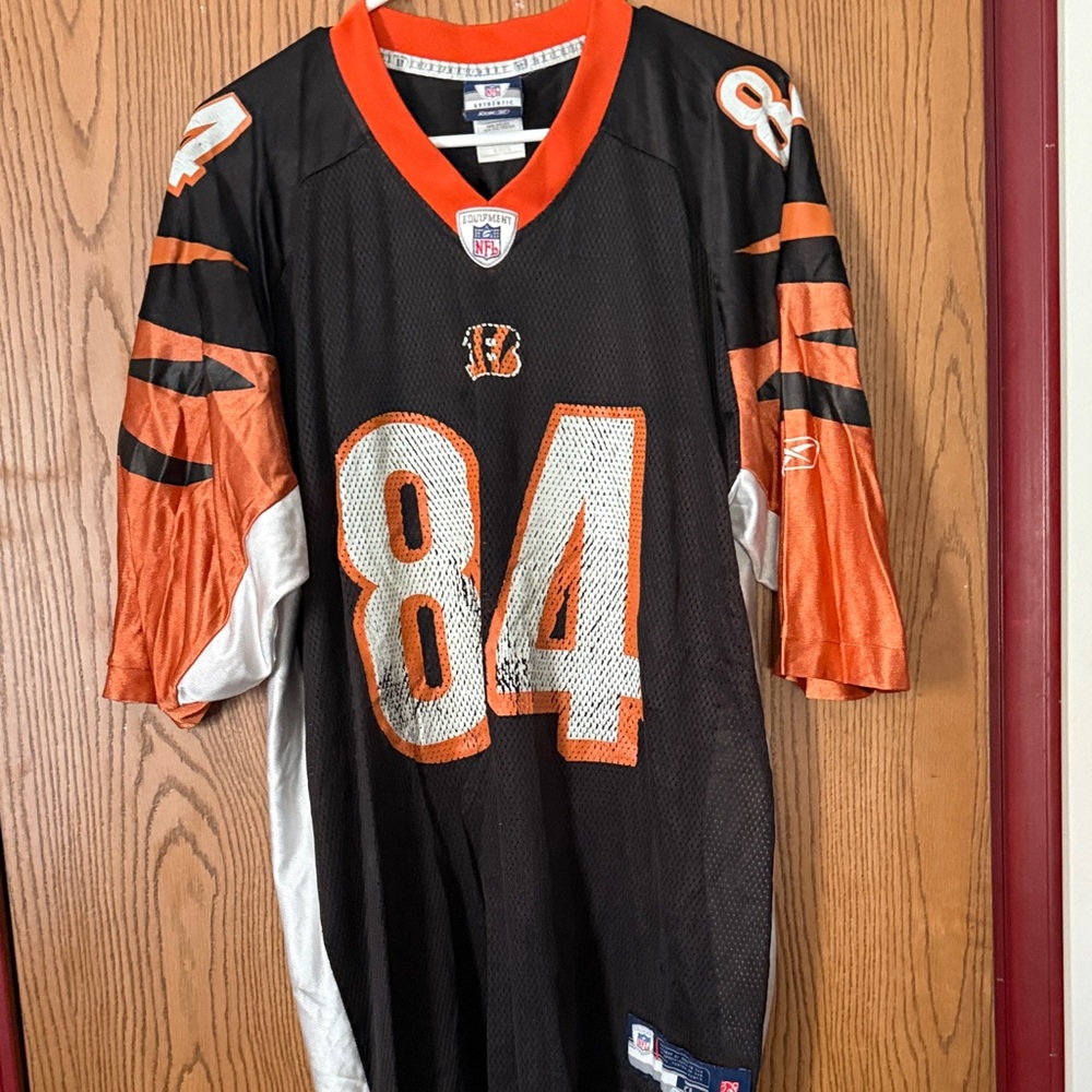 NFL Authentic Black and Orange Jersey